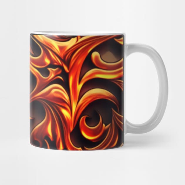 With pattern, fire, floral pattern, epic, dark orange by KK-Royal